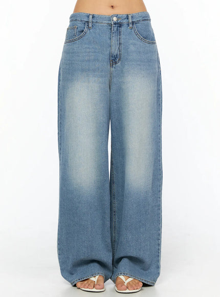 violetta-embroidered-wide-leg-jeans-cu517 / Blue