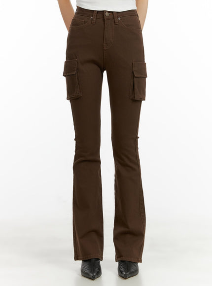 cargo-bootcut-pants-cu410 / Brown