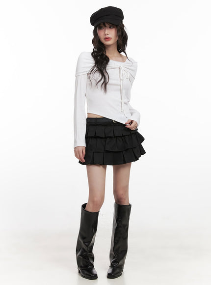 ruffle-pleated-mini-skirt-cj523