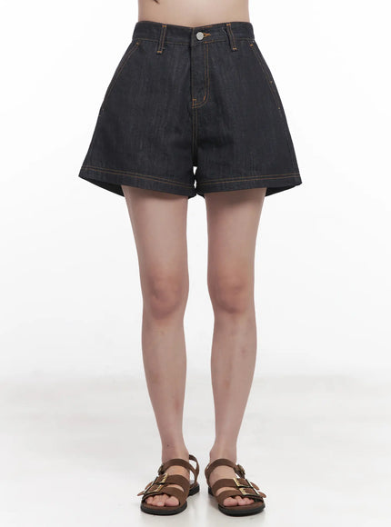 stitched-mini-jorts-cu525 / Dark blue