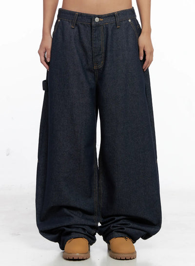 relaxed-fit-dark-denim-jeans-cs522 / Dark blue