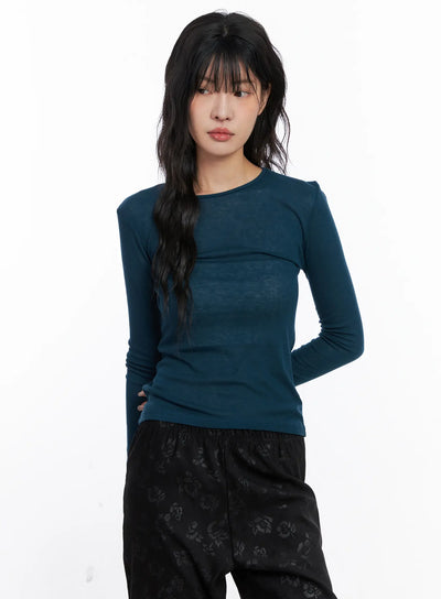 classic-soft-long-sleeve-top-co507 / Dark blue