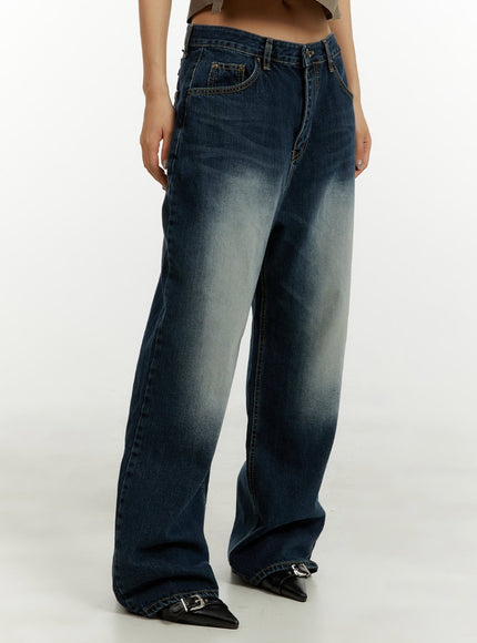 low-rise-baggy-jeans-cy409 / Dark blue