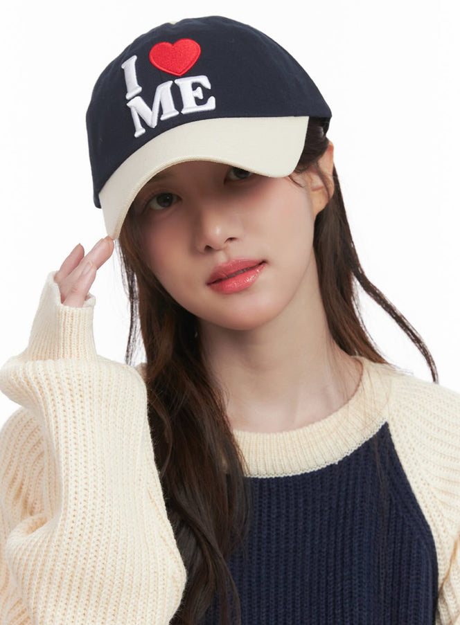 trendy-embroidered-cap-cj514 / Dark blue