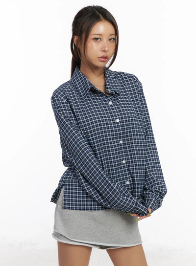 classic-checkered-shirt-cm520 / Dark blue