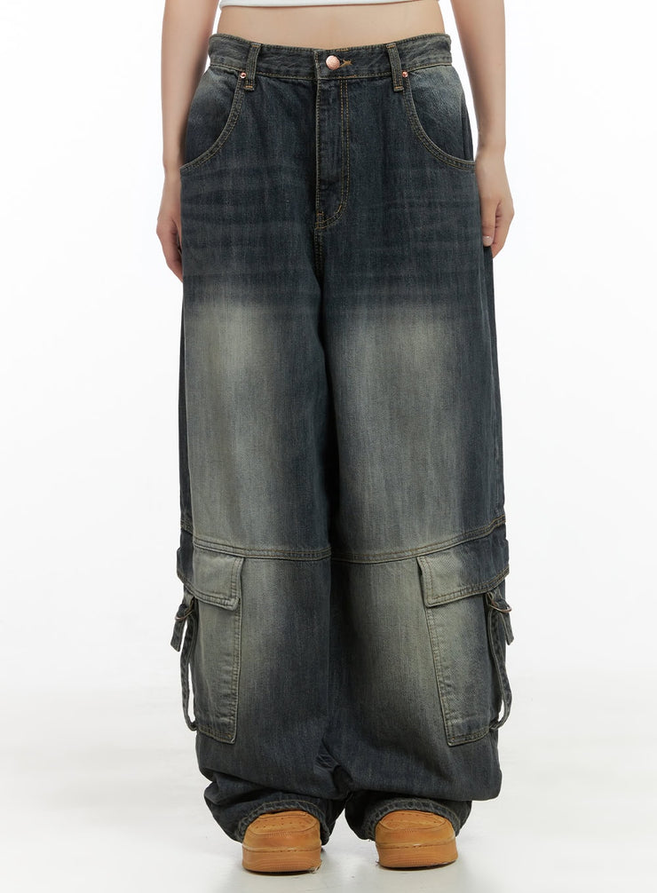 capri-roomy-denim-cargo-jeans-cs412 / Dark blue