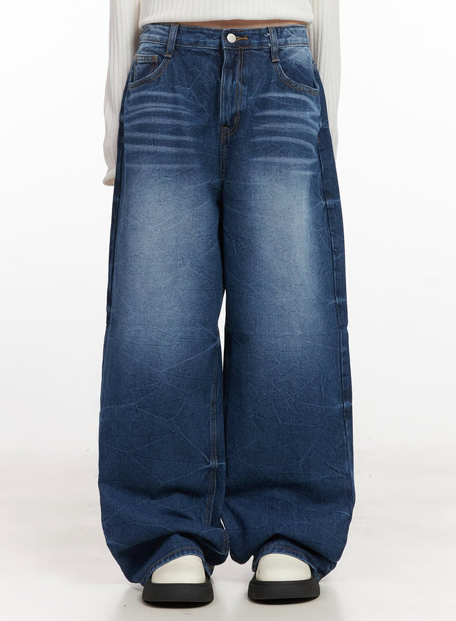 tiffany-washed-baggy-jeans-cj524 / Dark blue