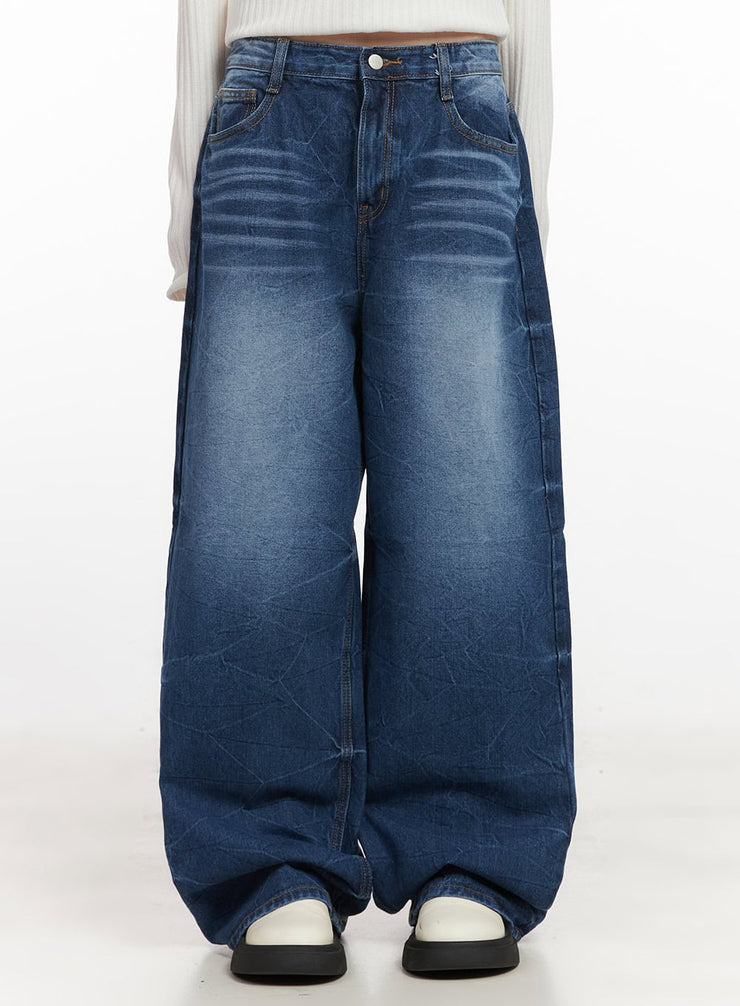 tiffany-washed-baggy-jeans-cj524 / Dark blue