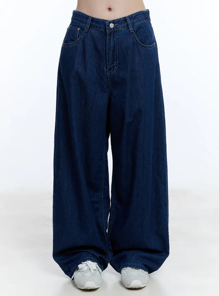 seulgi-relaxed-fit-baggy-jeans-cu513 / Dark blue