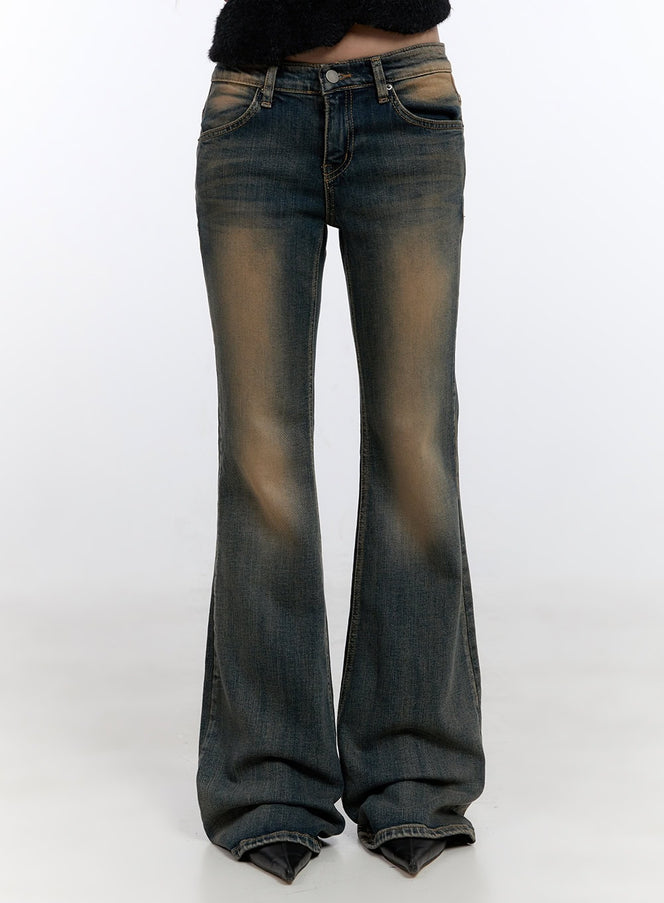 marlowe-denim-daze-slim-fit-flared-jeans-co423 / Dark blue