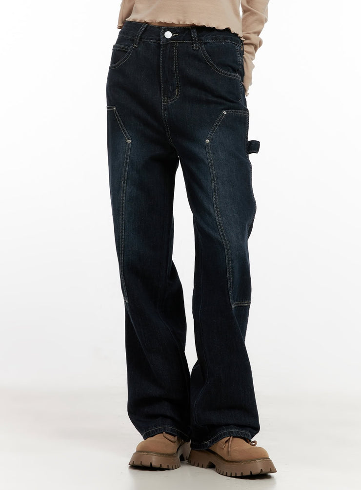 elina-carpenter-straight-jeans-cn416 / Dark blue