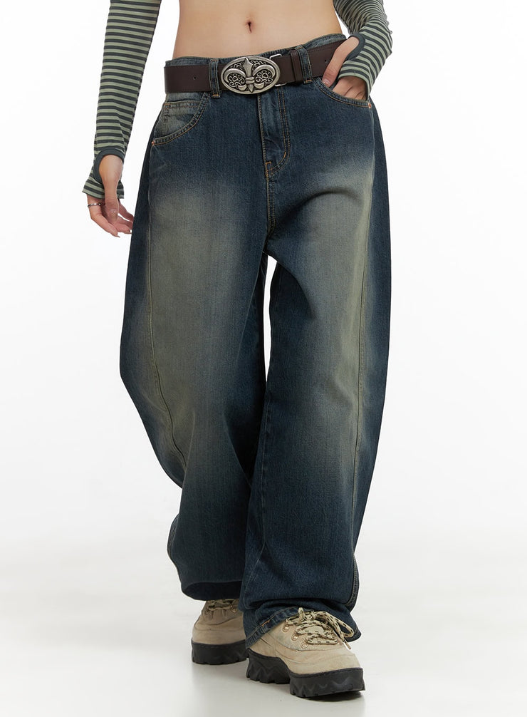 dolly-wide-fit-baggy-jeans-cg420 / Dark blue