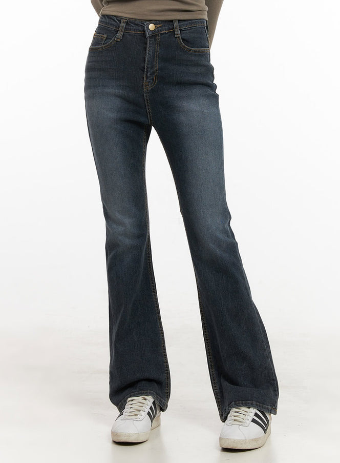 kathy-slim-fit-flared-jeans-cj506 / Dark blue