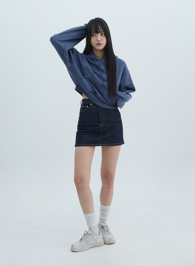 mini-denim-skirt-on307 / Dark blue