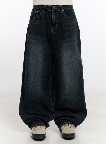 camila-washed-cotton-jeans-cn422 / Dark blue