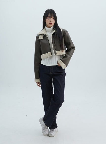 straight-leg-blue-jeans-on313 / Dark blue