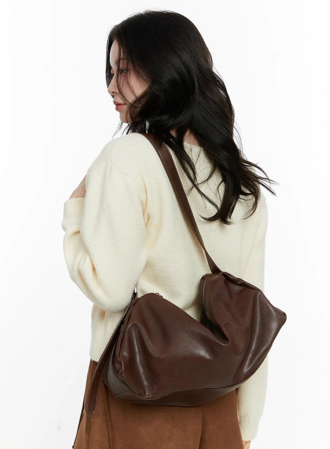 versatile-two-way-square-shoulder-bag-f502 / Dark brown