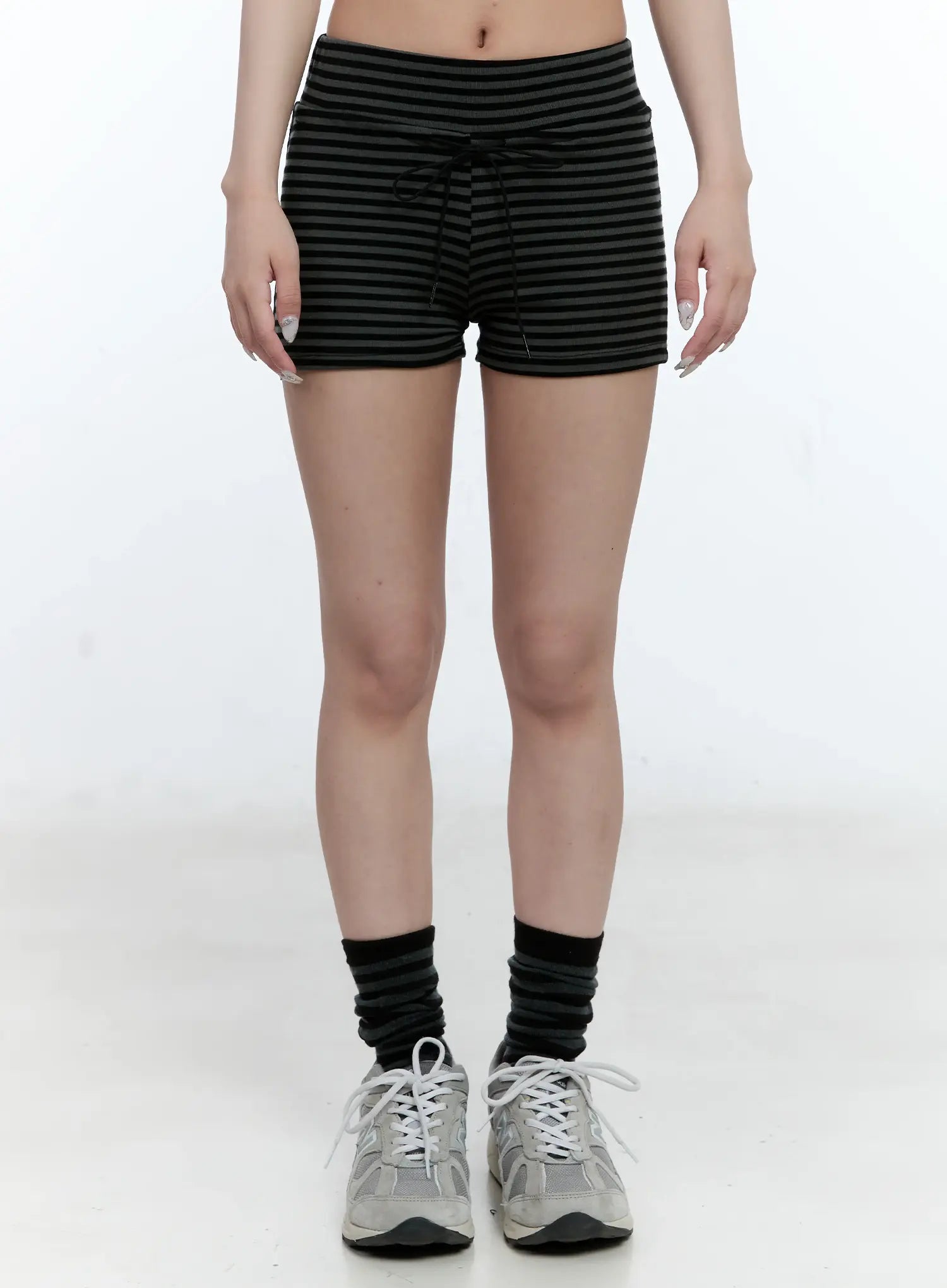 striped-lounge-shorts-cg501 / Dark gray