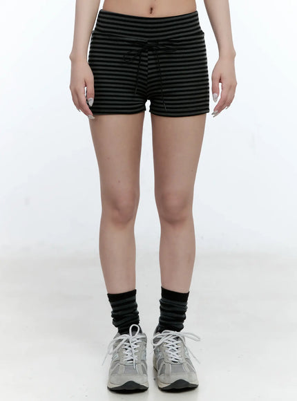 striped-lounge-shorts-cg501 / Dark gray