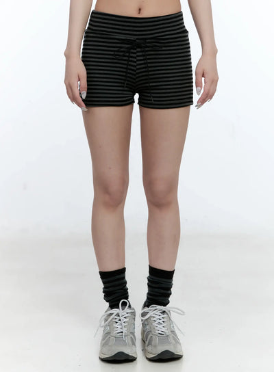 striped-lounge-shorts-cg501 / Dark gray