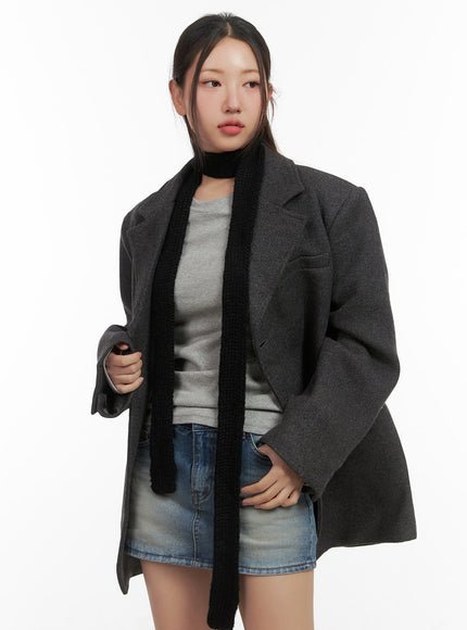 cozy-chic-oversize-blazer-co417 / Dark gray