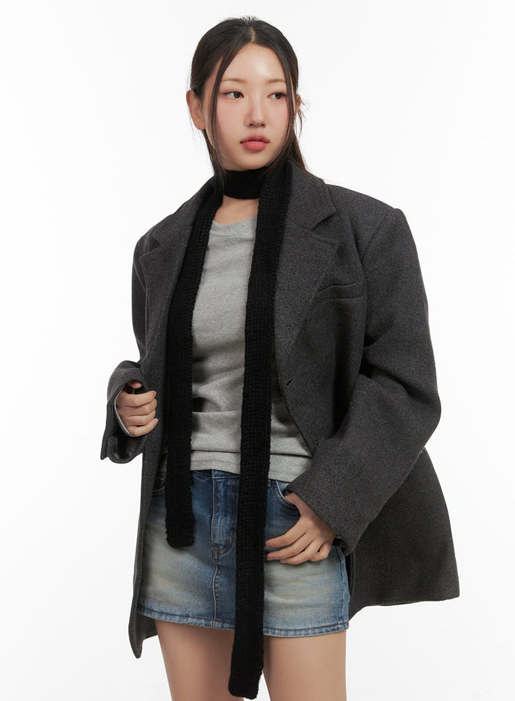 cozy-chic-oversize-blazer-co417 / Dark gray