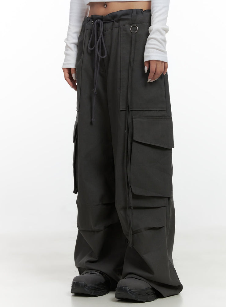 chic-cotton-cargo-trousers-cs425 / Dark gray