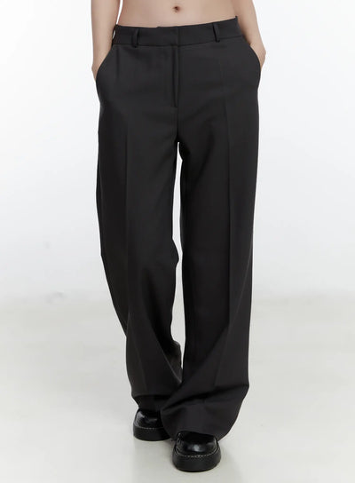 classic-straight-leg-trousers-f502 / Dark gray