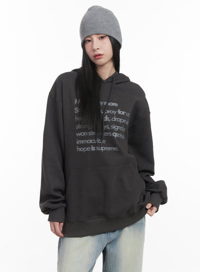 graphic-oversized-hoodie-cf514 / Dark gray