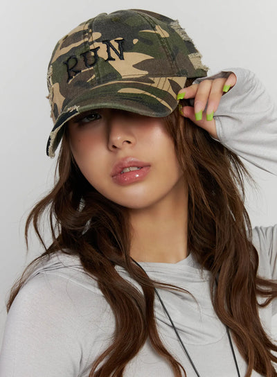 vintage-camo-embroirdered-cap-cm520 / Dark green