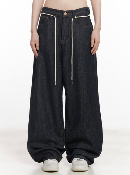 kirsten-string-wide-leg-jeans-im528 / dark blue