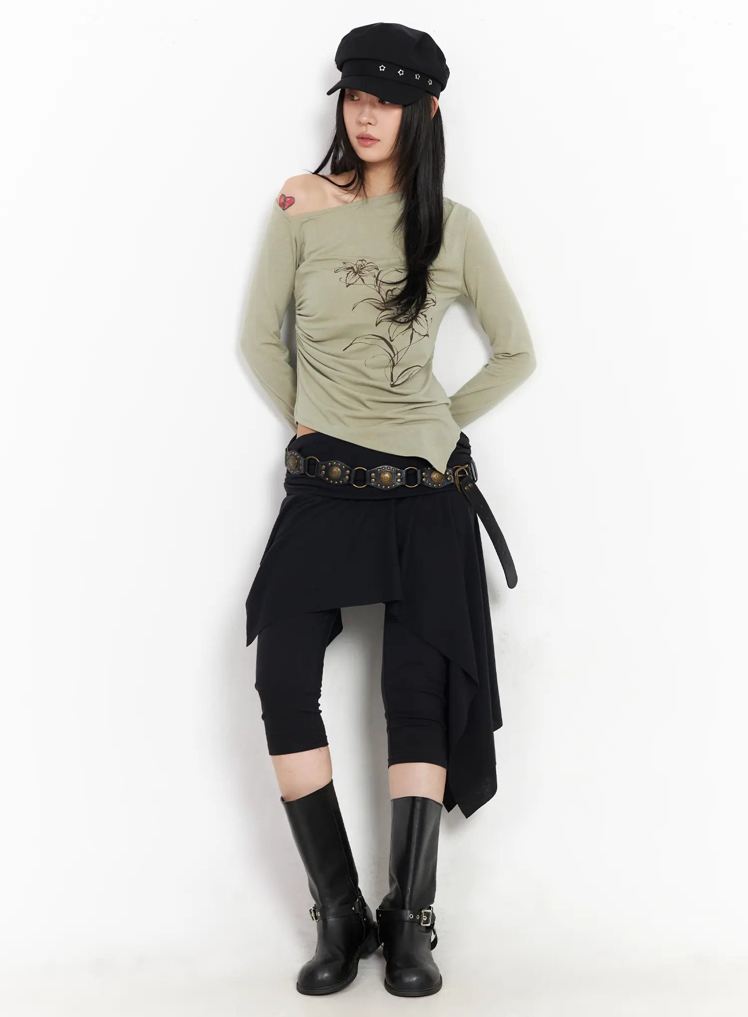 ribbed-asymmetric-skirt-pants-cm516