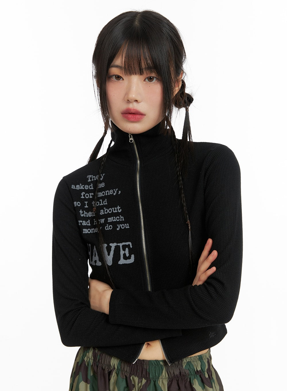 Acubi Crop ZipUp Jacket CF423 Acubi style LEWKIN