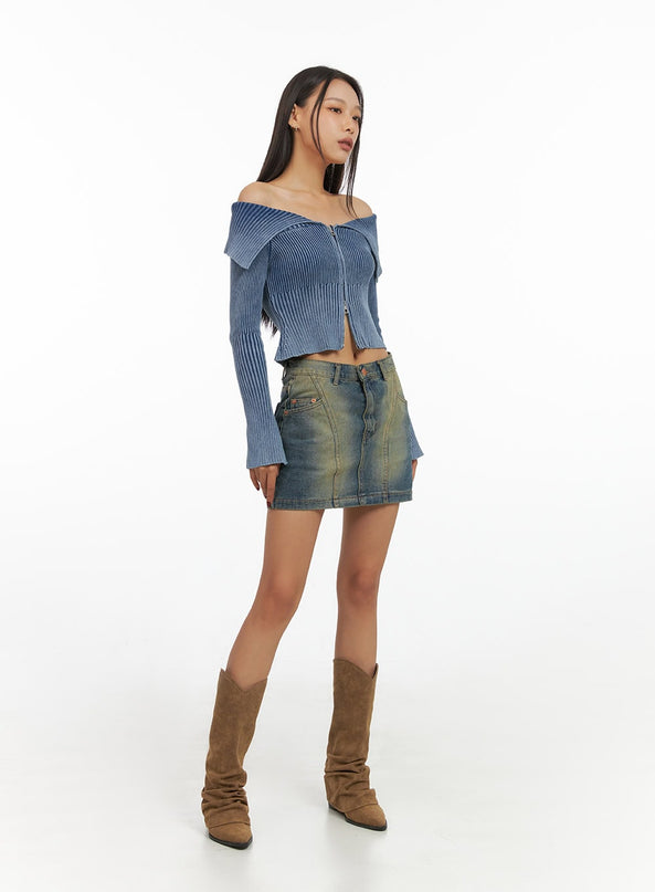 washed-denim-stitch-mini-skirt-is427