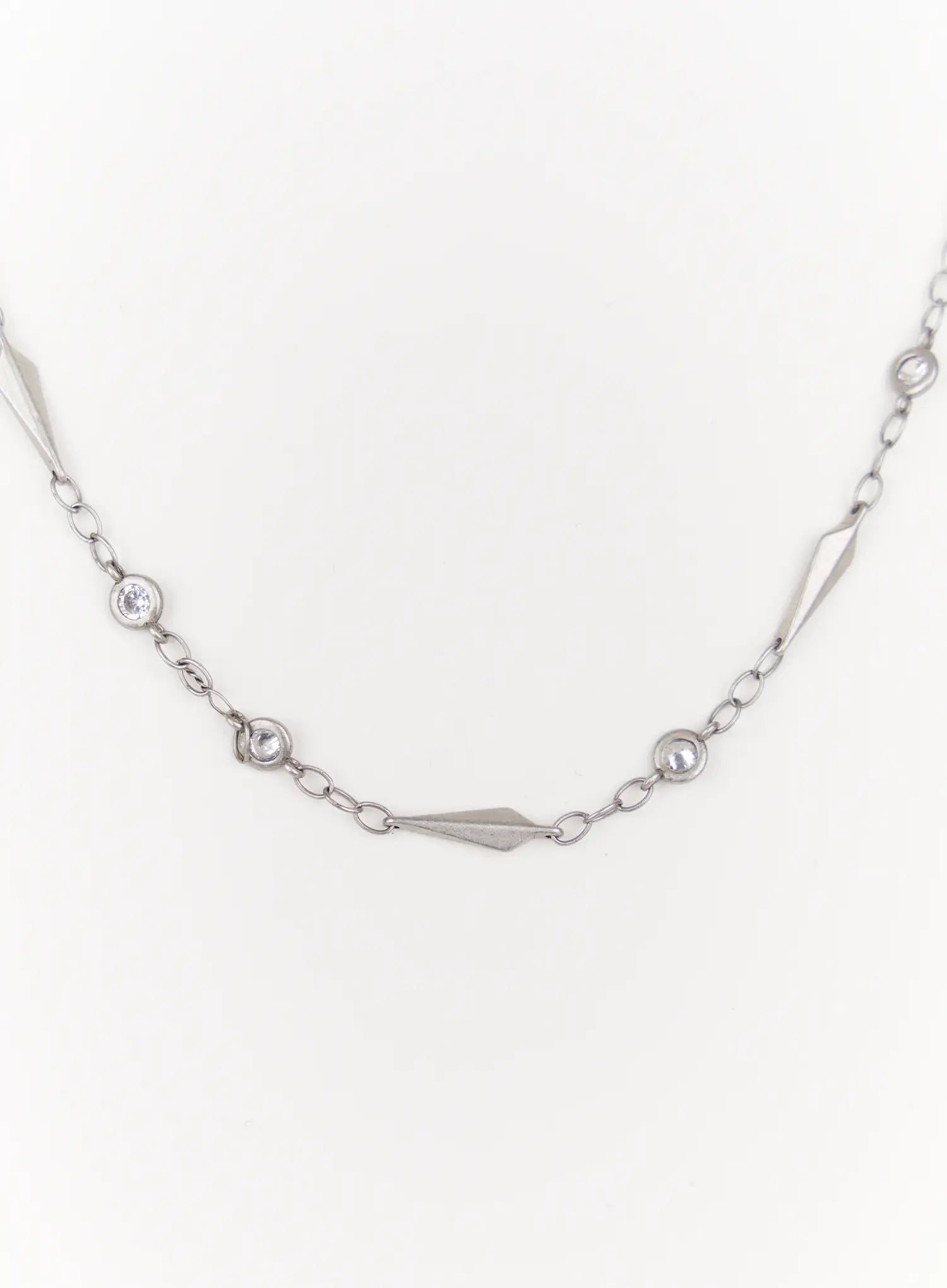 cubic-geometric-chain-necklace-in514 / Silver