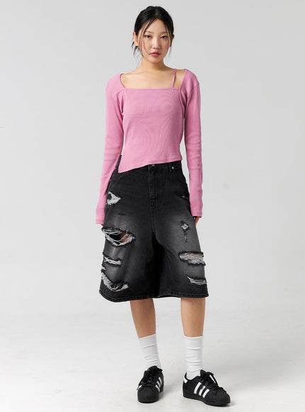 ripped-bermuda-pants-unisex-cg303