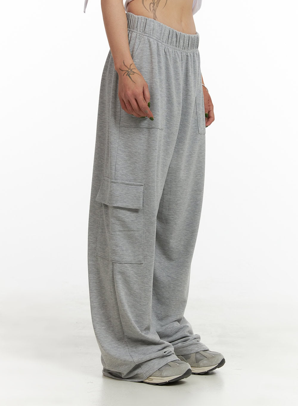 Oversized Baggy Sweats Women Korean Baggy Sweatpants Grey