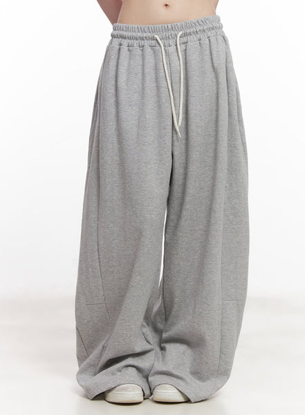 Adjustable Pintuck Wide-Leg Sweatpants CY521 - Acubi style | LEWKIN