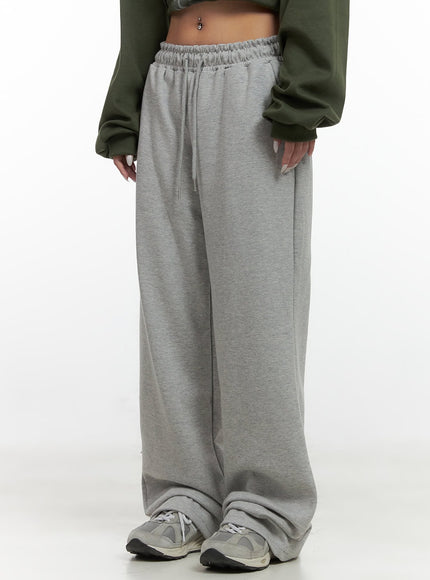 relaxed-fit-banded-cotton-sweatpants-cs426 / Gray