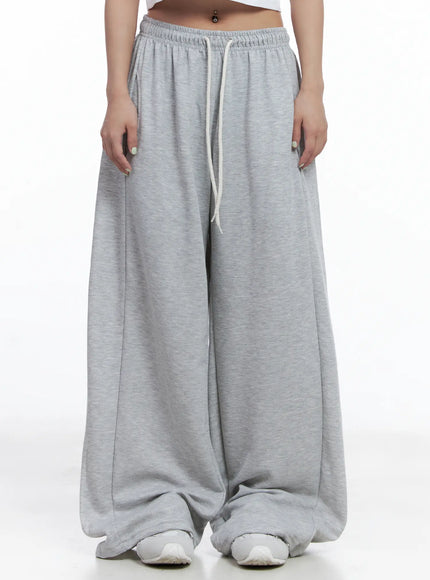 wide-leg-sweatpants-cl514 / Gray