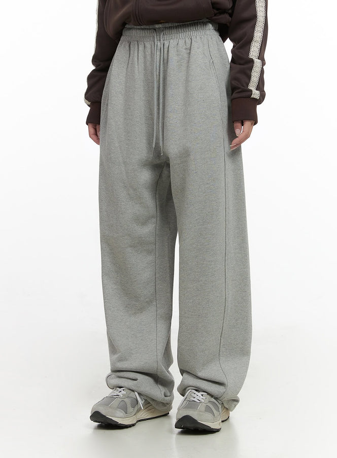 comfy-cotton-banded-joggers-co402 / Gray