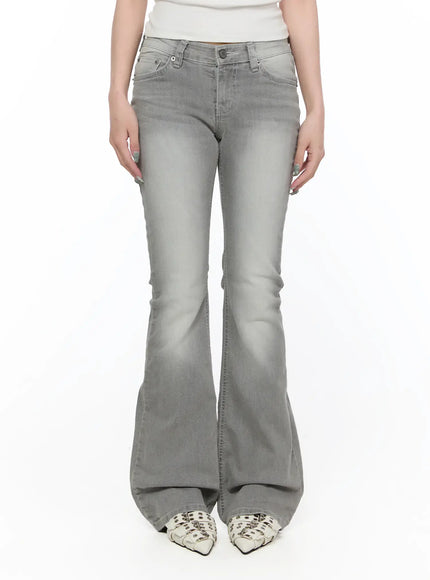 yareli-low-rise-flared-bootcut-jeans-ca520 / Gray
