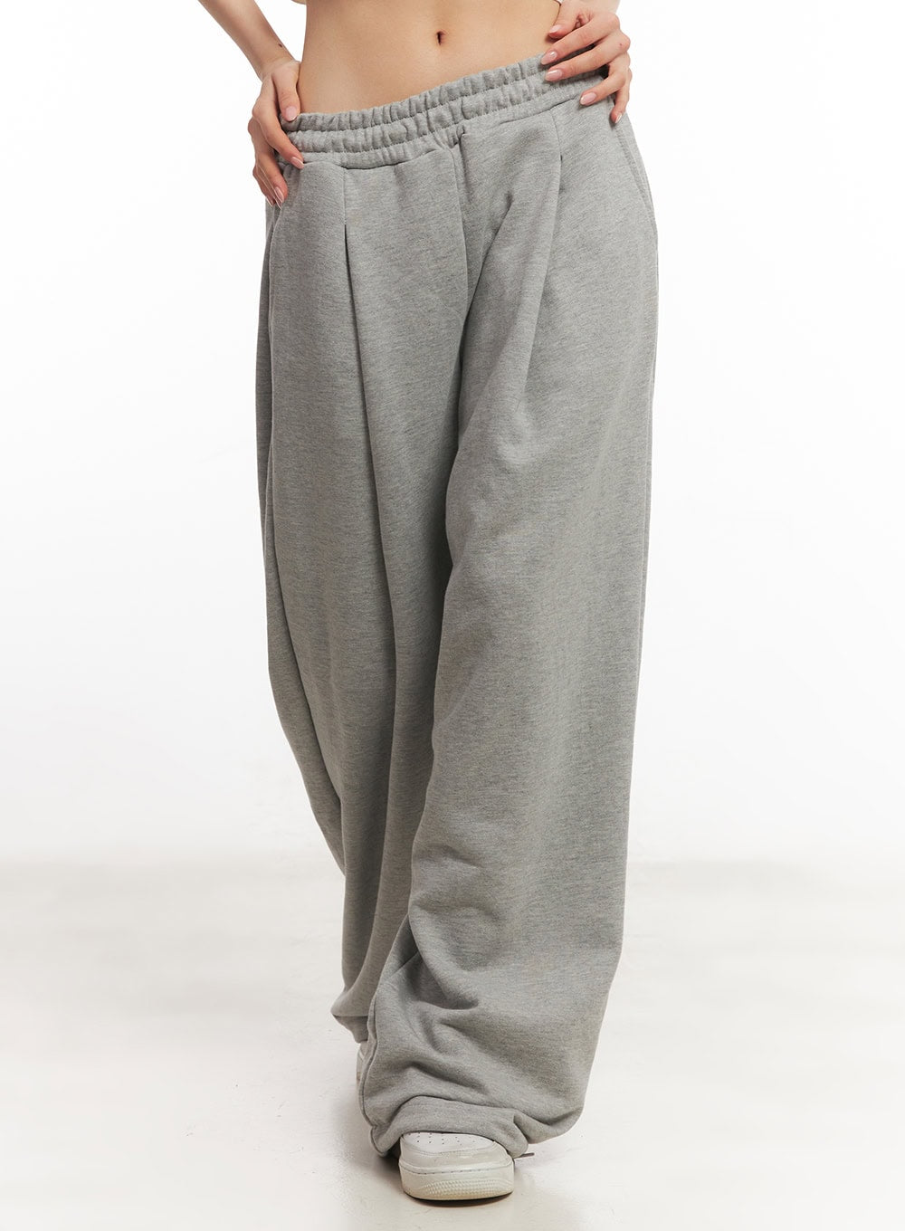 Pintuck Wide-Leg Sweatpants CA504 by Lewkin