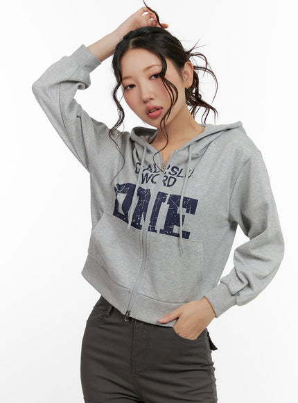 zipup-cotton-long-sleeve-hoodie-cn405 / Gray