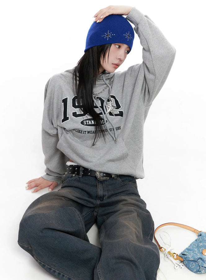 oversized-1992-graphic-hoodie-cs510 / Gray
