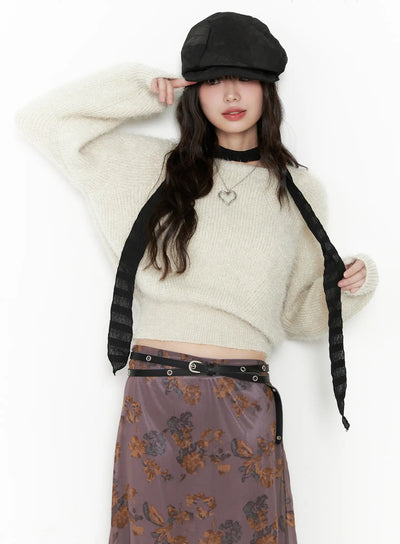cozy-two-way-knit-sweater-cn510 / Light beige