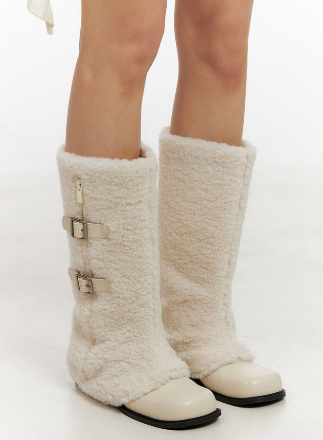 sherpa-cozy-long-boots-cn413 / Light beige