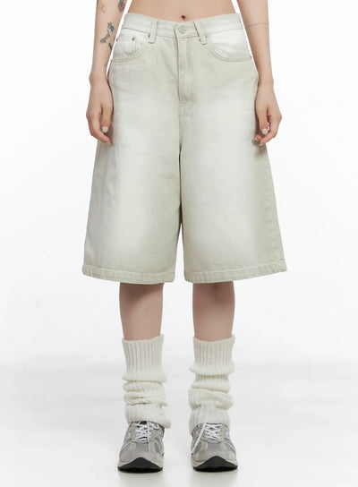 casual-faded-jorts-cs510 / Light beige