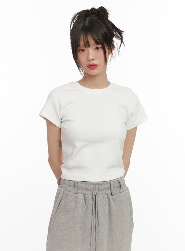 basic-cropped-tee-cj506 / white