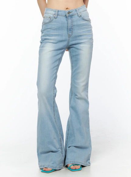 kye-washed-bootcut-jeans-cu511 / Light blue